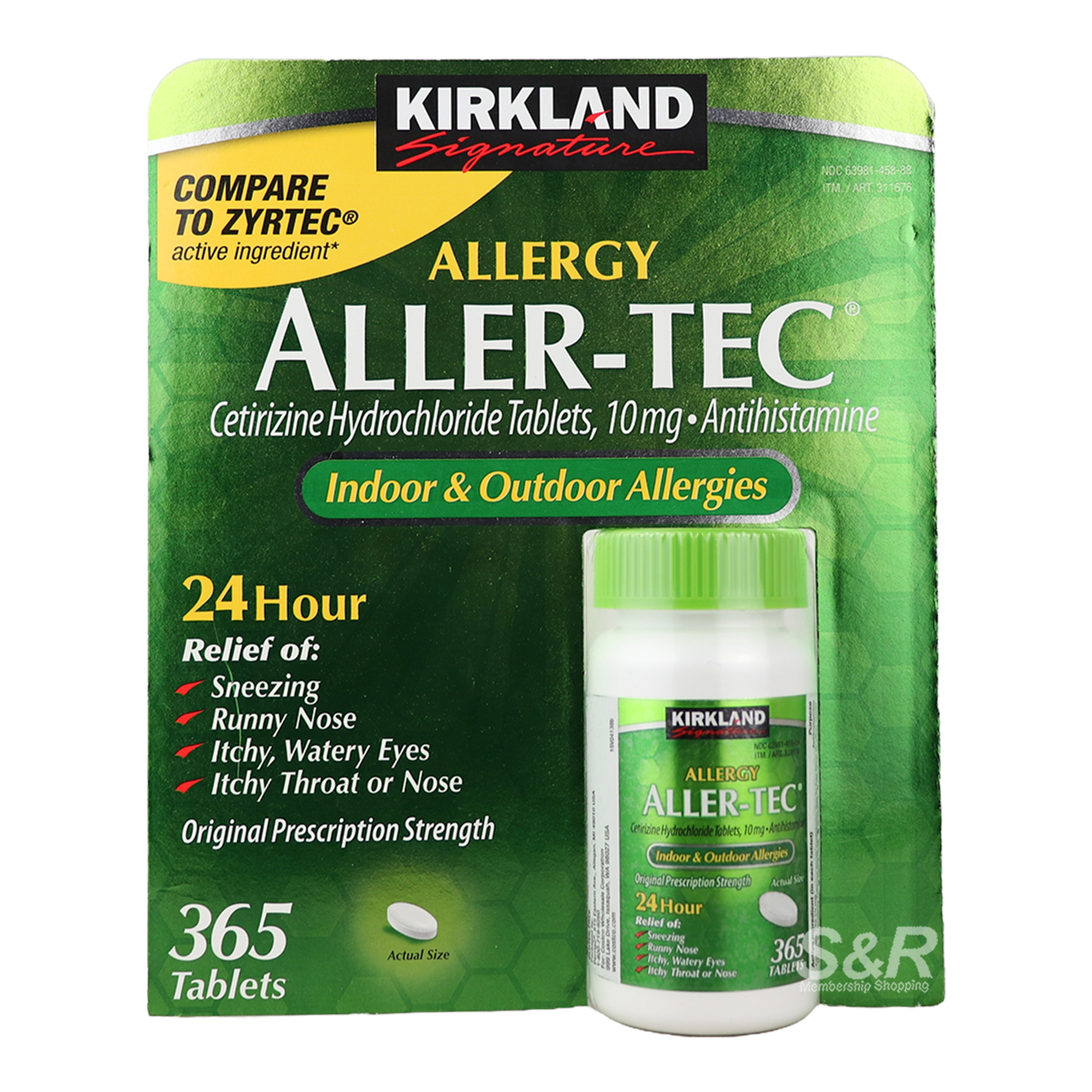 Kirkland Signature Allergy Aller-Tec 10mg 365tablets Kirkland Signature Allergy Aller-Tec 10mg 365tablets
